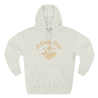 Faith Script Fleece Hoodie — "A Daily Dose of Faith" Gold Script, Back "He Is Always Faithful"