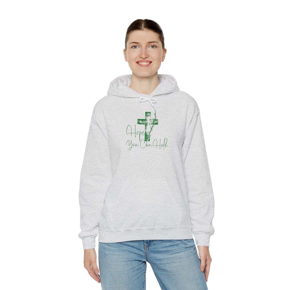 Faith Cross Hoodie — "Hope You Can Hold" Christian Pullover