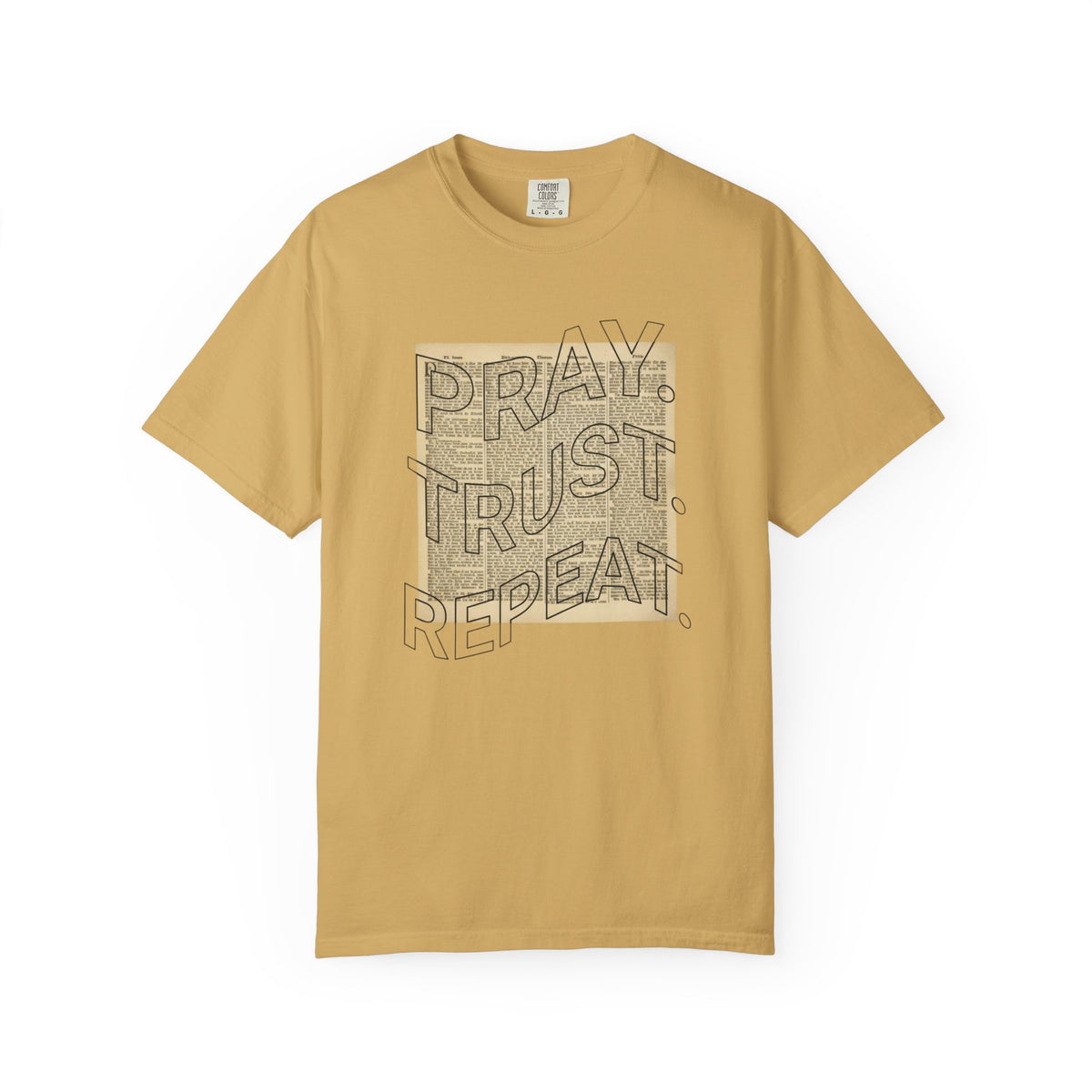 Pray Trust Repeat T-Shirt — Faith-Inspired Graphic Tee