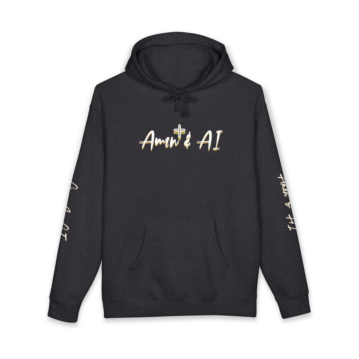 Faith + AI Hoodie — "Amen + AI" Religious Tech Graphic Pullover