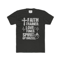 Faith Trained. Love Tuned. Spirit Optimizer Tee – Christian Inspirational T-Shirt