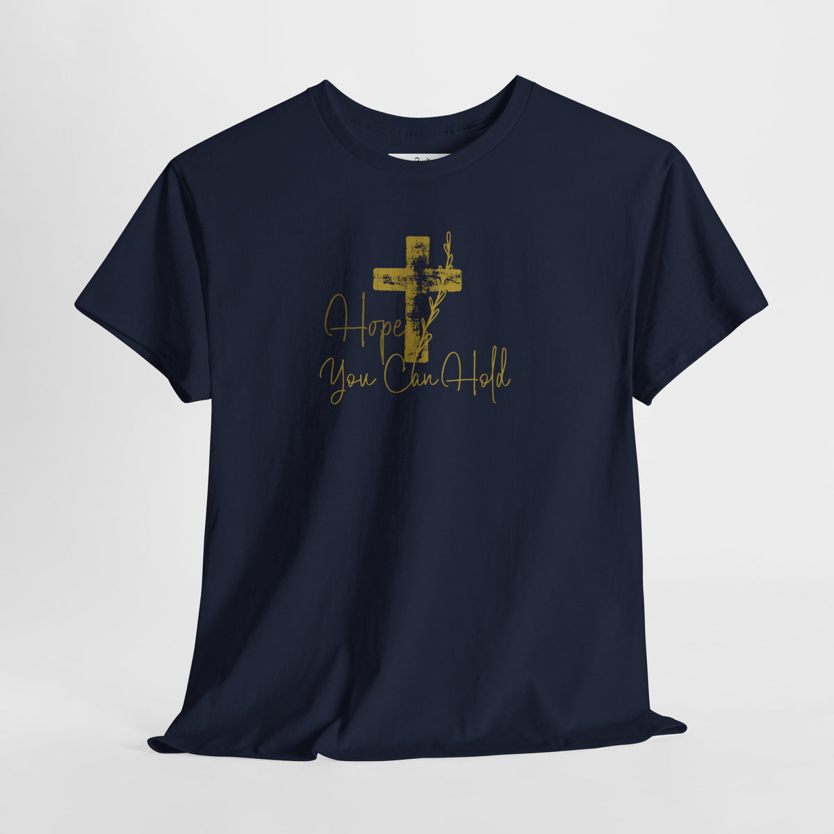 Christian T-Shirt - 'Hope You Can Hold' Gold Cross Tee