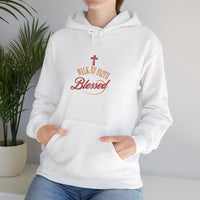 Unisex Blessed Faith Hoodie - 'Walk by Faith' Christian Pullover