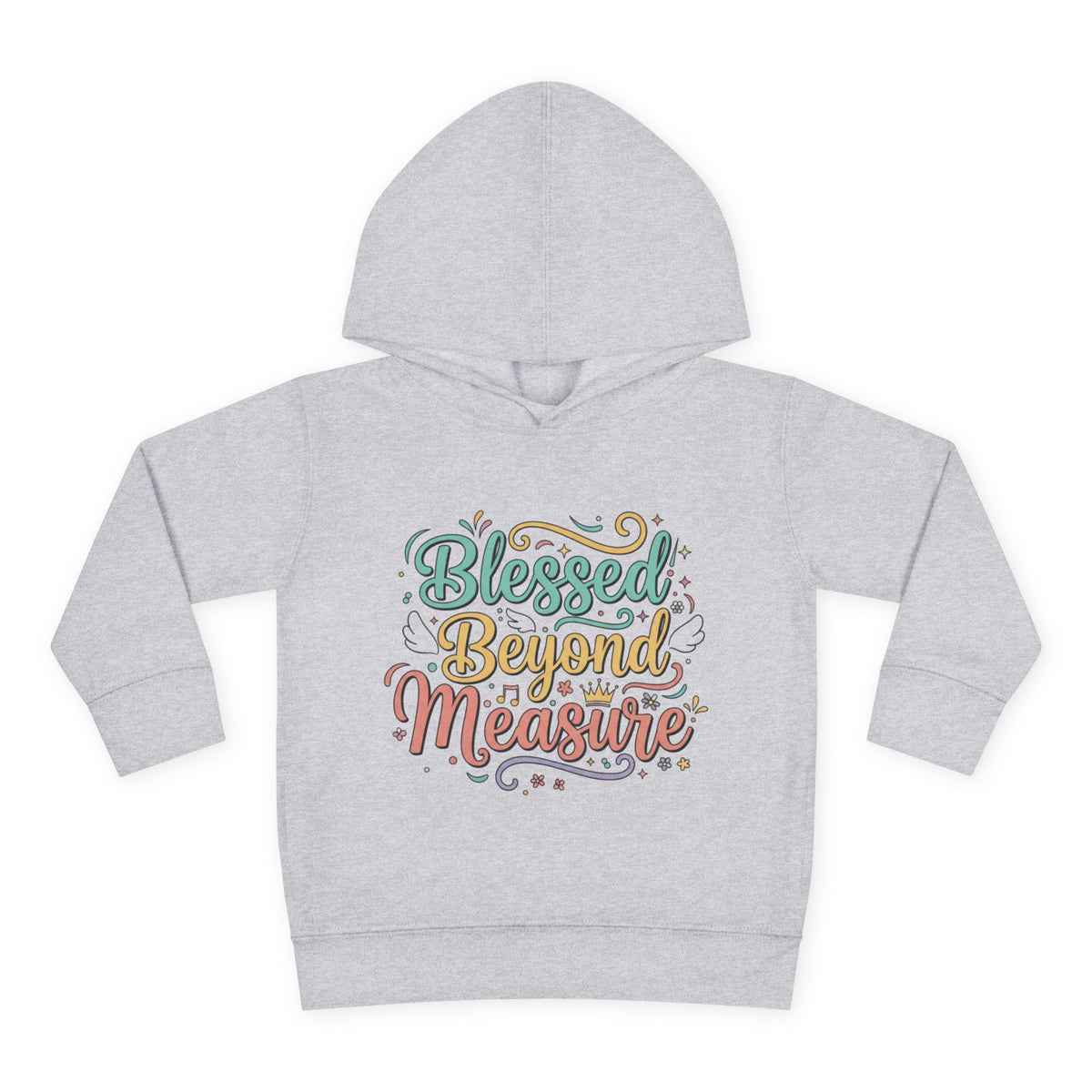 Blessed Beyond Measure Toddler Hoodie – Cute Pastel Faith Pullover for Kids