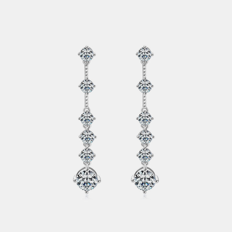 4 Carat Moissanite 925 Sterling Silver Earrings