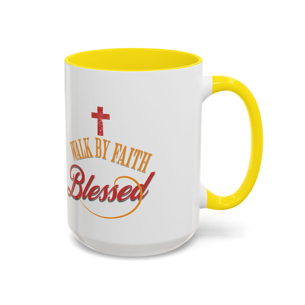 Blessed Coffee Mug — "Walk by Faith" Inspirational Christian Mug