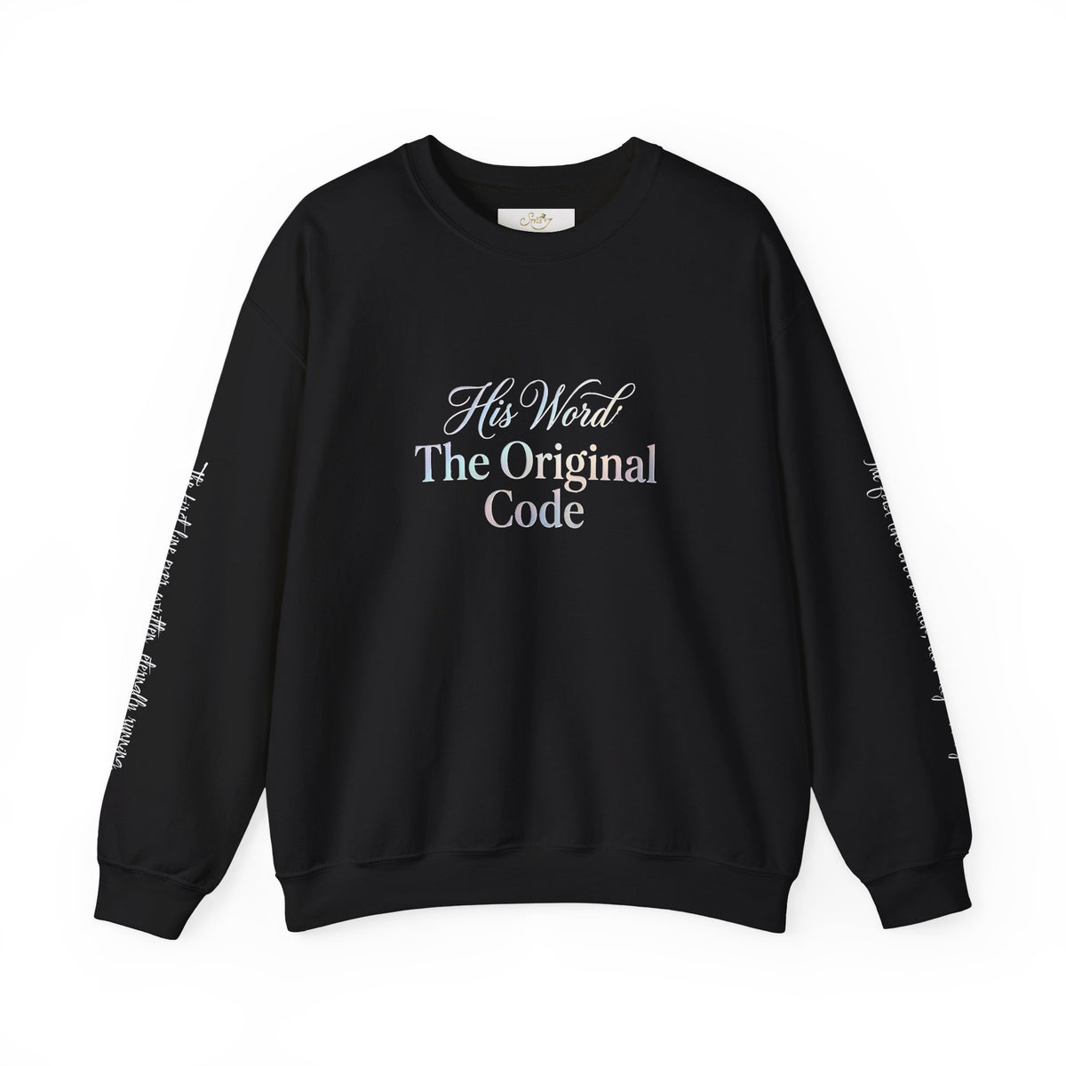 His Word "The Original Code" Crewneck Sweatshirt — Pastel Logo Comfort Pullover