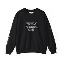 His Word "The Original Code" Crewneck Sweatshirt — Pastel Logo Comfort Pullover