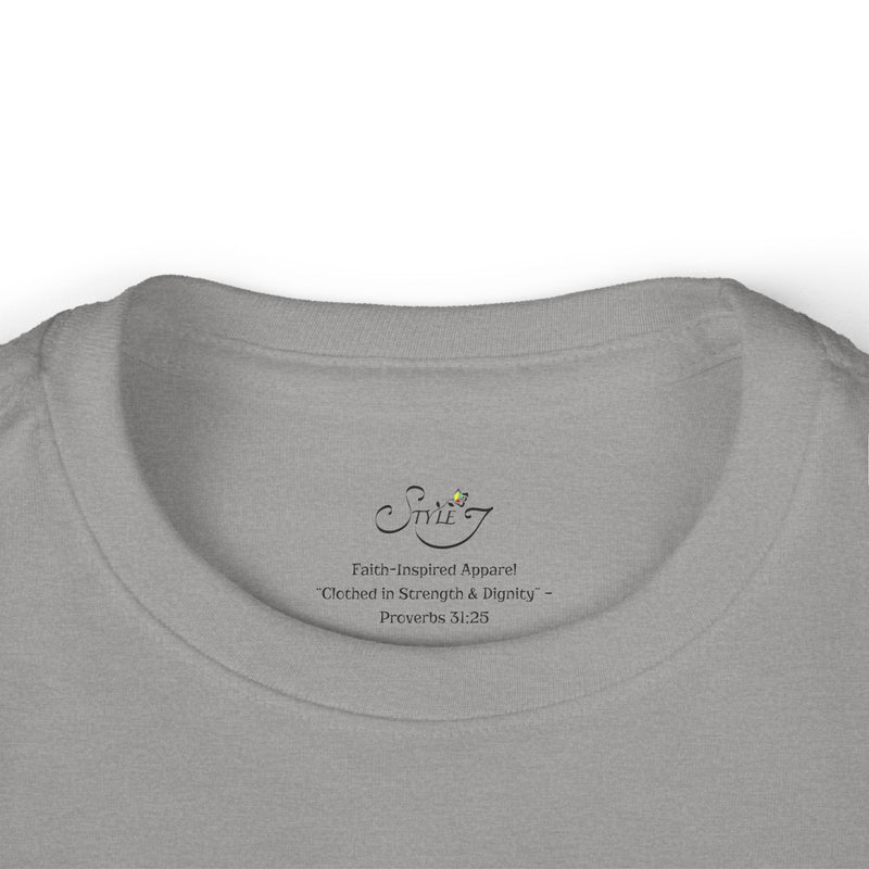 Toddler Tee — "Loved" Cute Teddy Bear Cross Design Long Sleeve