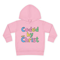 Toddler Hoodie — "Coded by Christ" Colorful Christian Kids Pullover