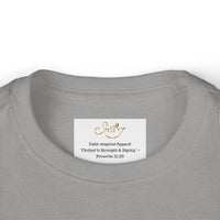 Toddler Tee — "Loved" Cute Teddy Bear Cross Design Long Sleeve