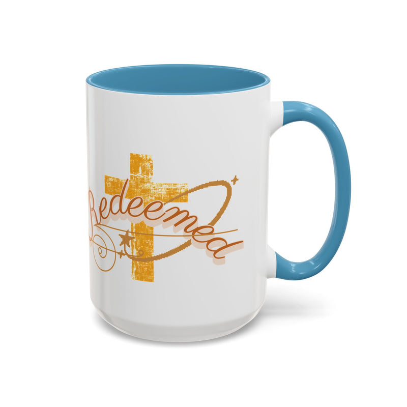 Redeemed Cross Accent Coffee Mug — Inspirational Christian Tea Cup (11/15oz)