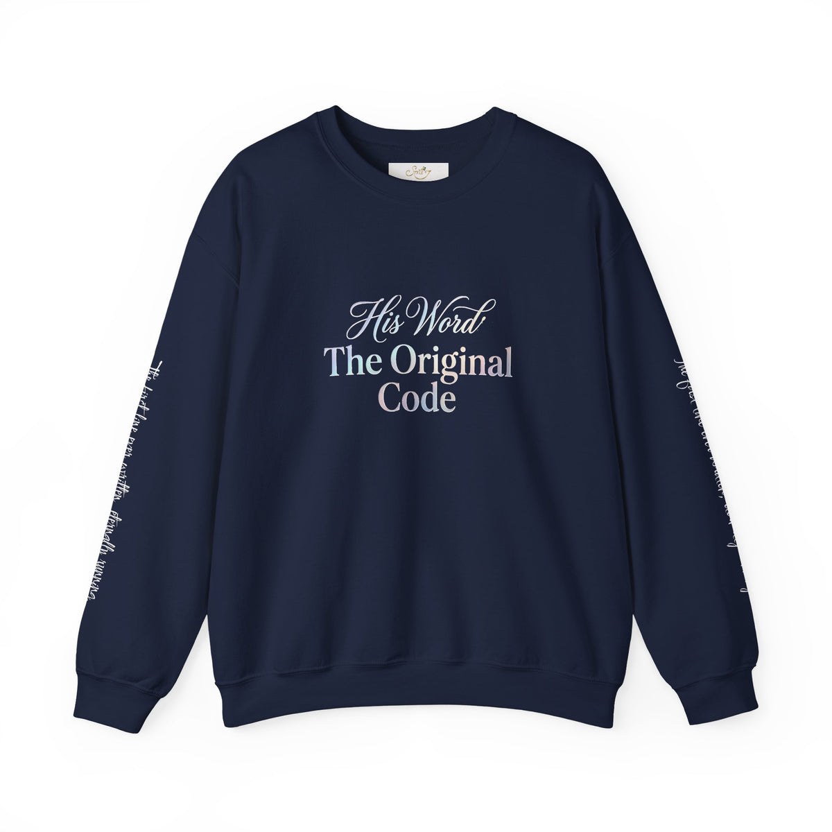 His Word "The Original Code" Crewneck Sweatshirt — Pastel Logo Comfort Pullover