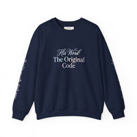 His Word "The Original Code" Crewneck Sweatshirt — Pastel Logo Comfort Pullover