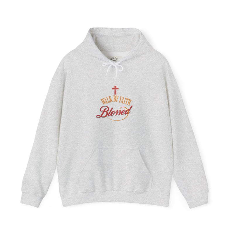 Unisex Blessed Faith Hoodie - 'Walk by Faith' Christian Pullover