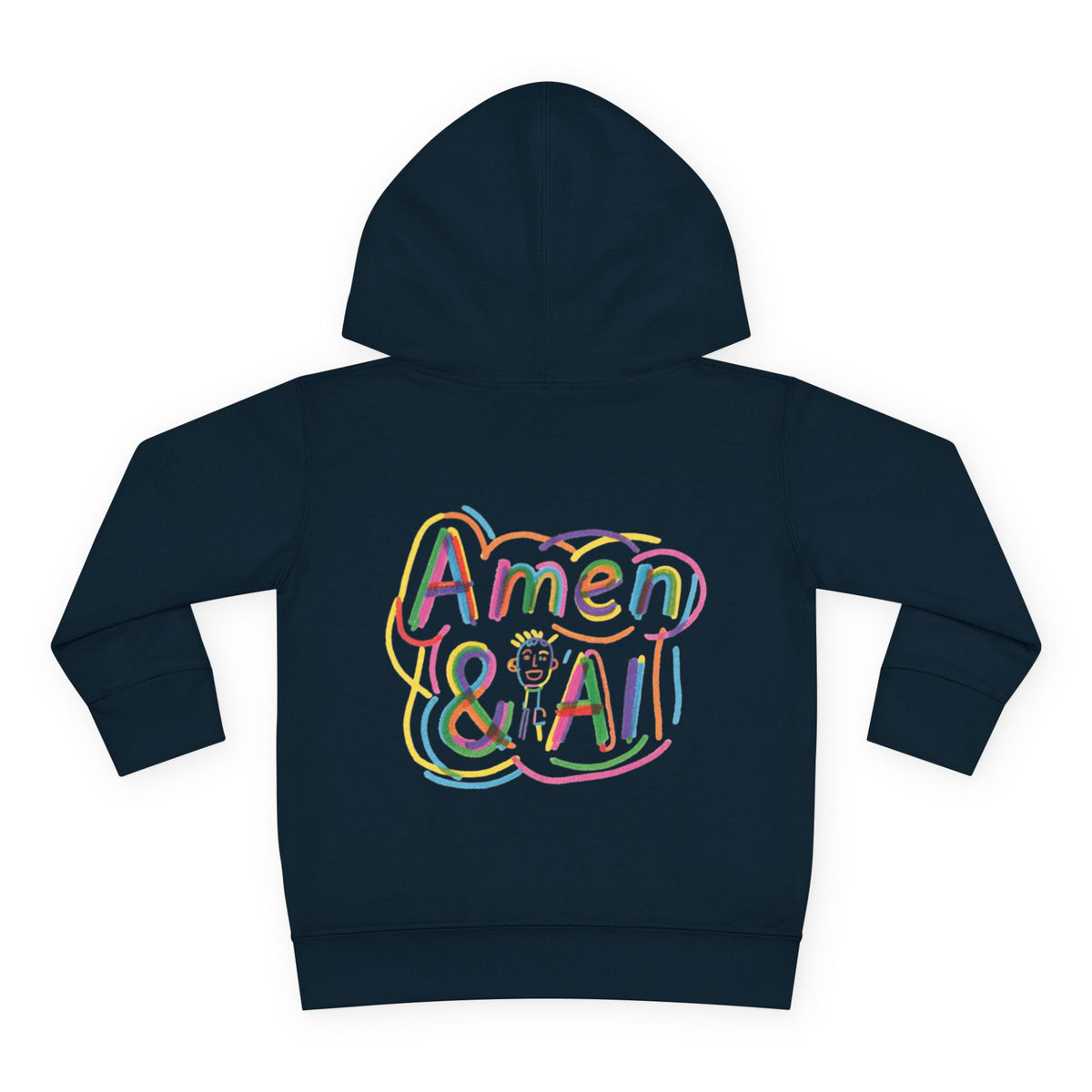 Toddler Hoodie - "Jesus Is My Source Code" Colorful Christian Pullover