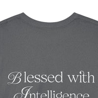Amen & Algorithms T‑Shirt — “Blessed with Intelligence” Graphic Tee