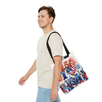 USA 250 Celebration Tote Bag — I Love USA Fireworks Patriotic Shopper