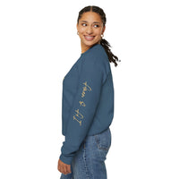 Christian AI Crewneck Sweatshirt - "Amen & AI" Gold Script, "Powered by Prayer, Driven by Data"