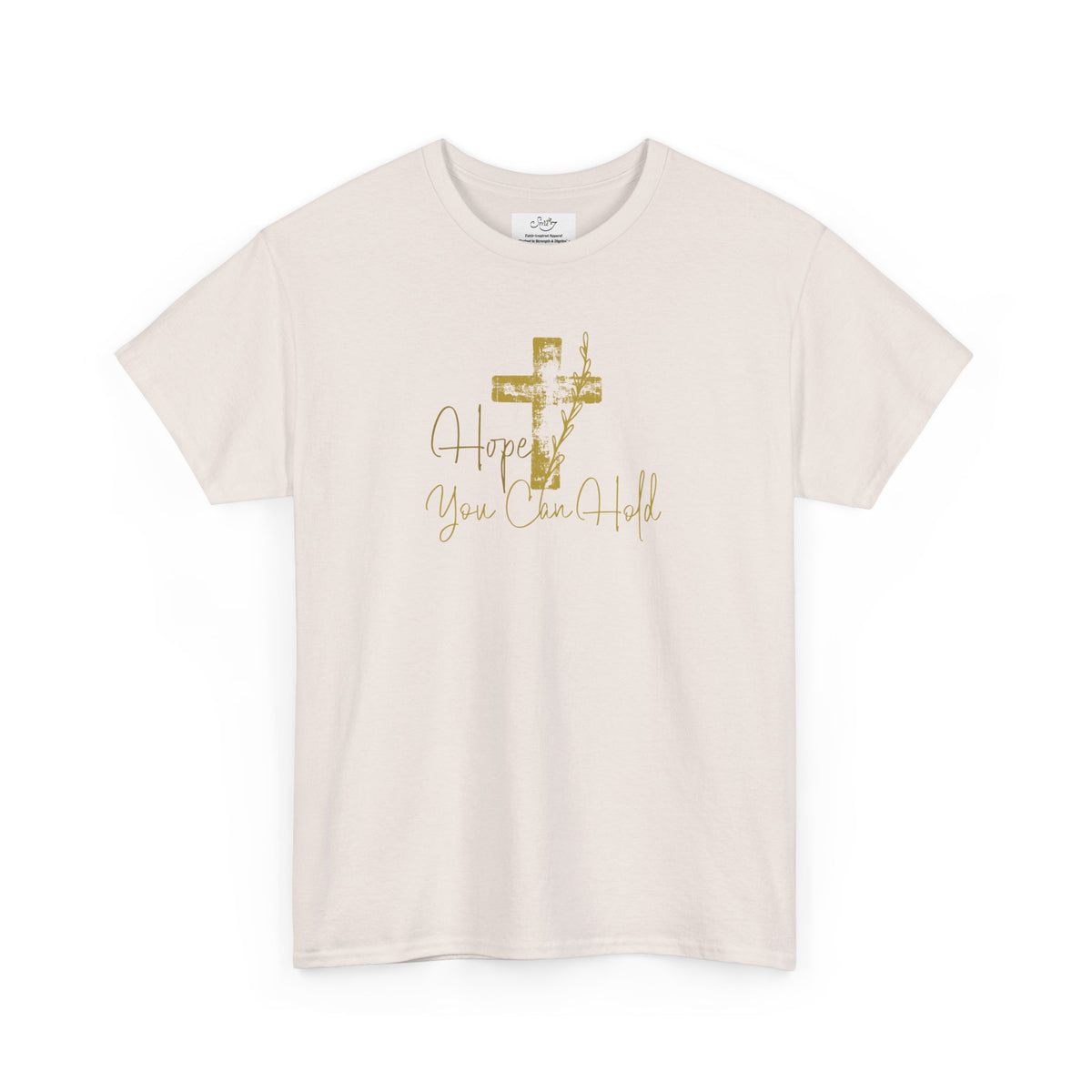 Christian T-Shirt - 'Hope You Can Hold' Gold Cross Tee