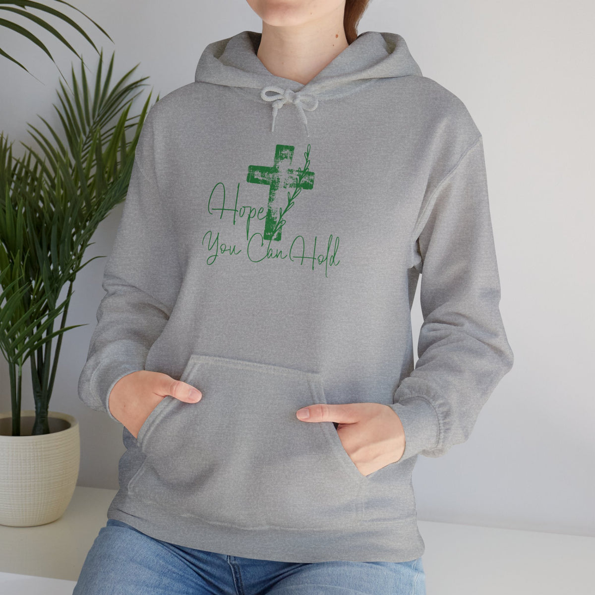 Faith Cross Hoodie — "Hope You Can Hold" Christian Pullover
