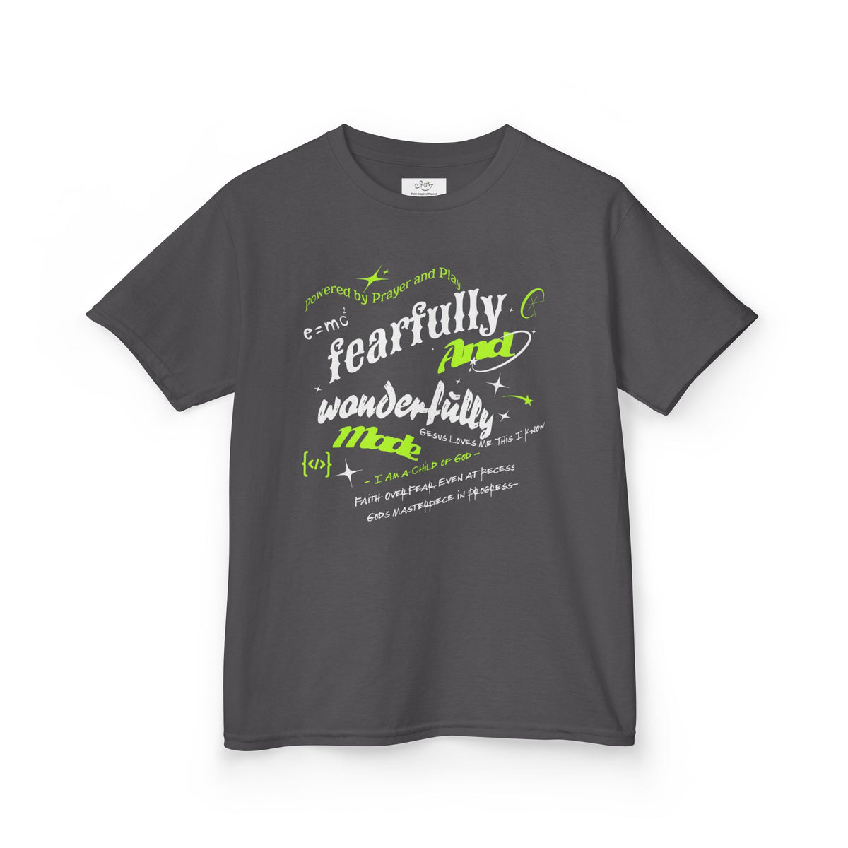 Kids Tee — "Fearfully and Wonderfully Made" Inspirational Christian Shirt
