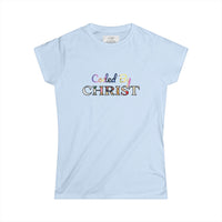 Coded By Christ Women’s Tee — Pastel Script Faith T‑Shirt