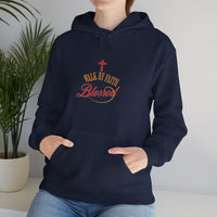Unisex Blessed Faith Hoodie - 'Walk by Faith' Christian Pullover