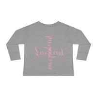 Toddler Tee — "Loved" Cute Teddy Bear Cross Design Long Sleeve