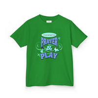 Kids Tee — "Prayer & Play" Cute Blessed Christian Youth T-Shirt