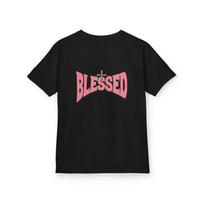 Kids Tee — "Prayer & Play" Cute Christian Shirt (Blessed Back Design)