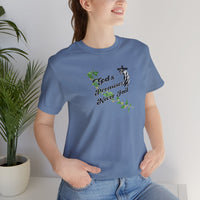 Faith T-Shirt — "God's Promises Never Fail" Christian Tee with Cross & Olive Branch Design