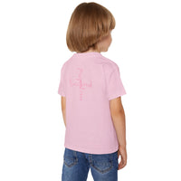 Toddler T‑Shirt — Cute Teddy Bear Cross Design with Pink Script