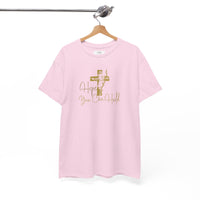 Christian T-Shirt - 'Hope You Can Hold' Gold Cross Tee