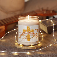 Redeemed Cross Scented Soy Candle — 9 oz Inspirational Faith Candle