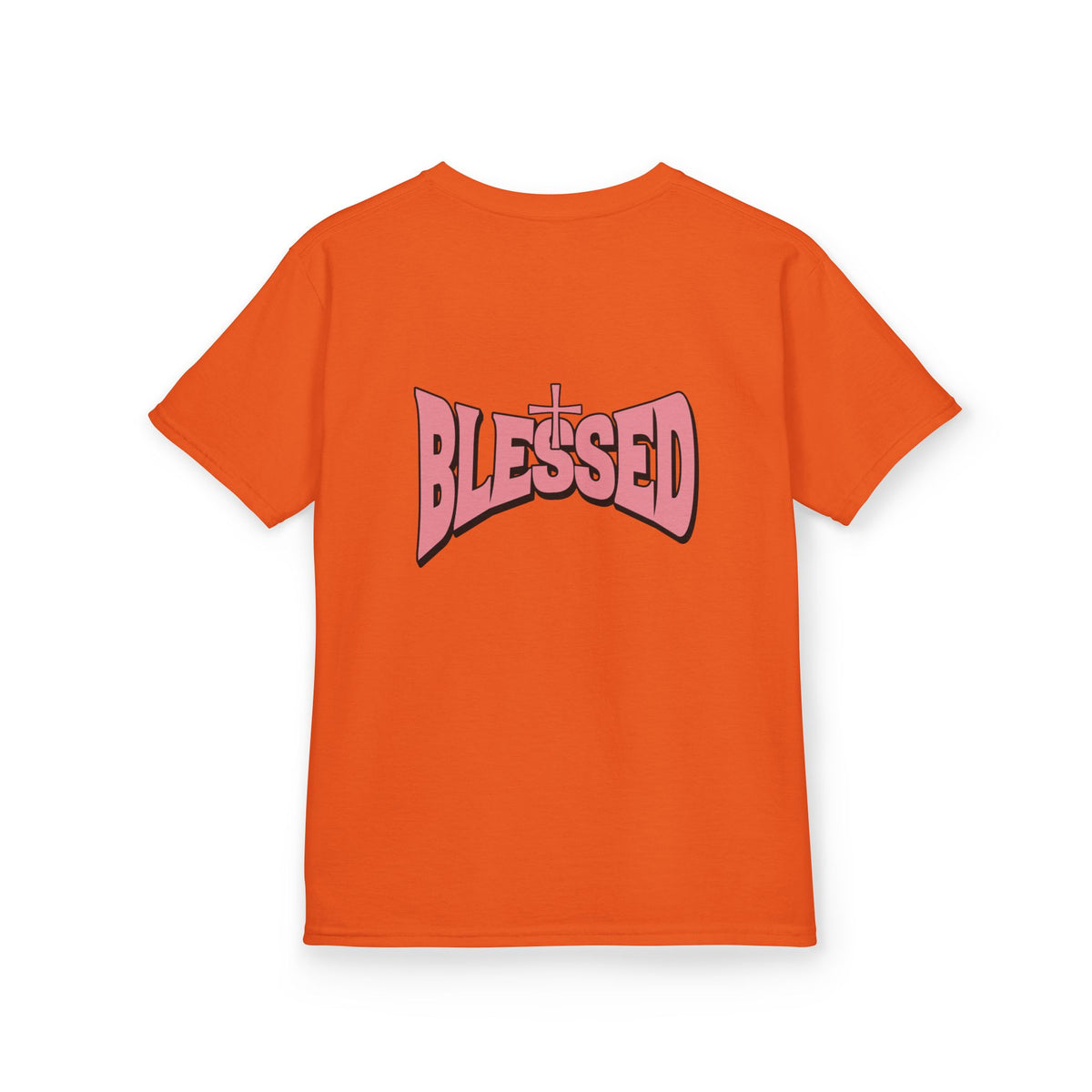 Kids Tee — "Prayer & Play" Cute Christian Shirt (Blessed Back Design)