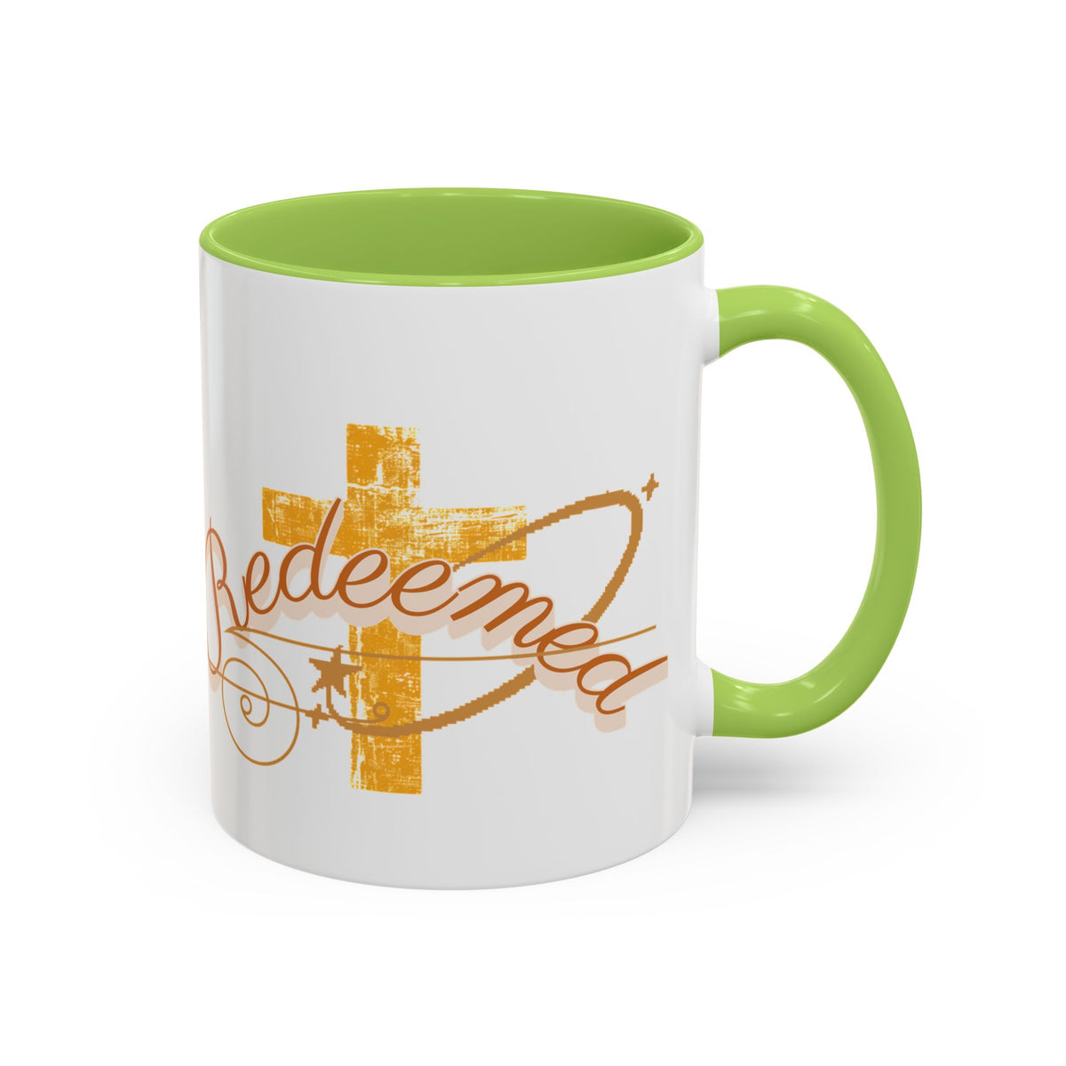 Redeemed Cross Accent Coffee Mug — Inspirational Christian Tea Cup (11/15oz)