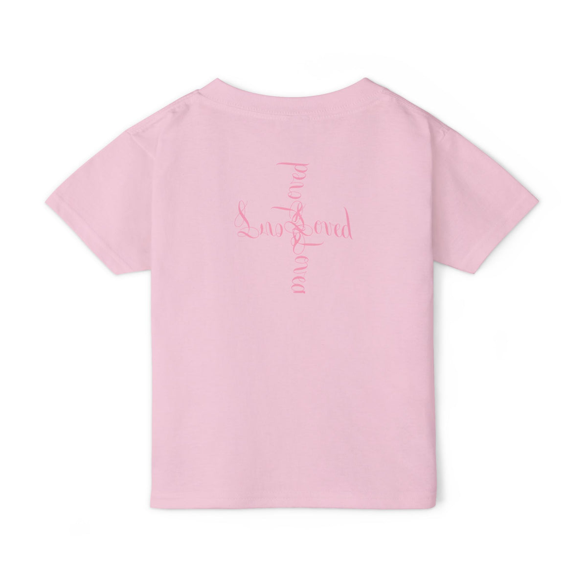 Toddler T‑Shirt — Cute Teddy Bear Cross Design with Pink Script