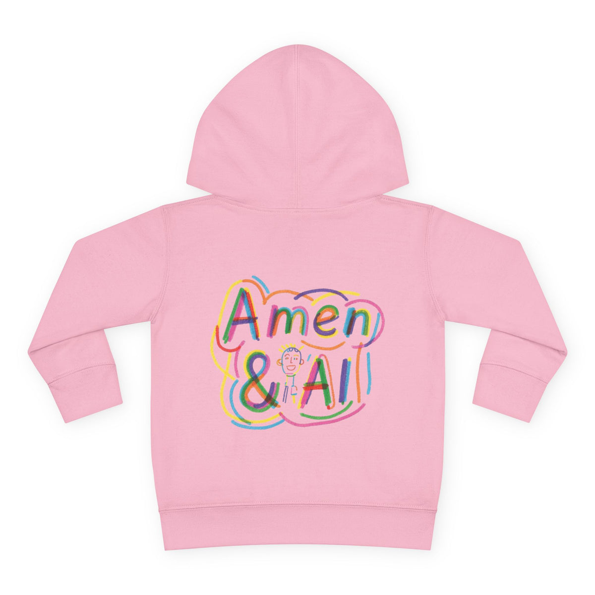 Toddler Hoodie - "Jesus Is My Source Code" Colorful Christian Pullover