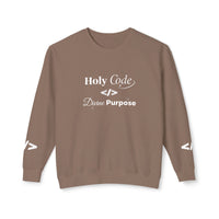 Holy Code Crewneck Sweatshirt — "Divine Purpose" Programmer Graphic