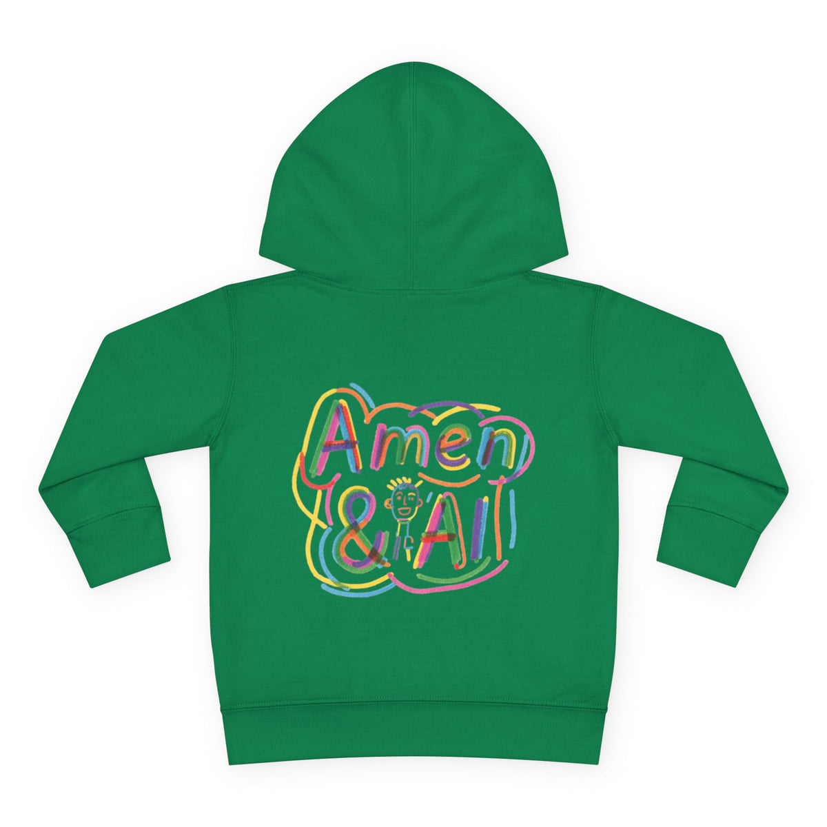 Toddler Hoodie - "Jesus Is My Source Code" Colorful Christian Pullover