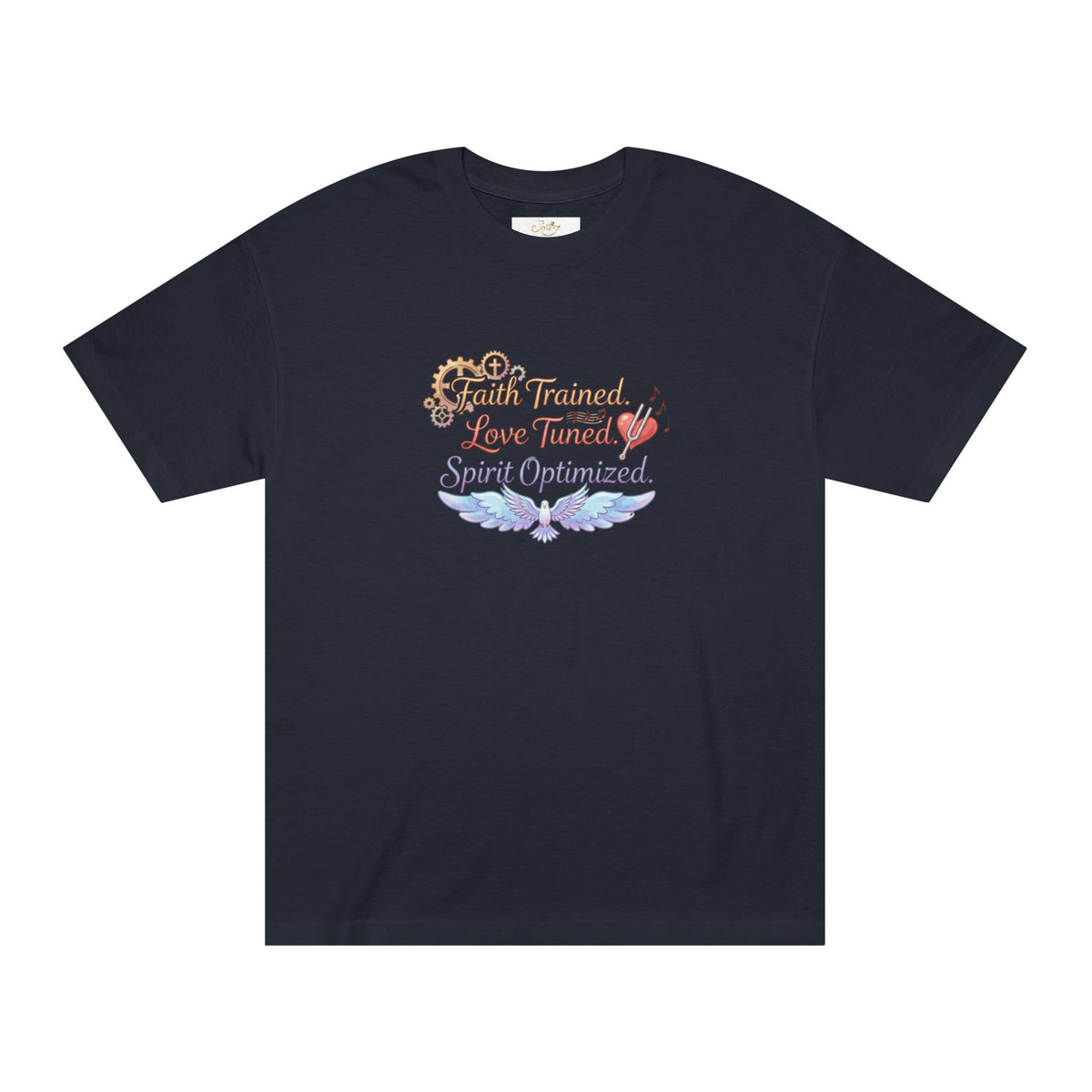 Classic Tee — Faith Trained, Love Tuned, Spirit Optimized Inspirational Graphic Shirt