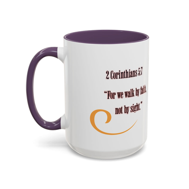 Blessed Coffee Mug — "Walk by Faith" Inspirational Christian Mug