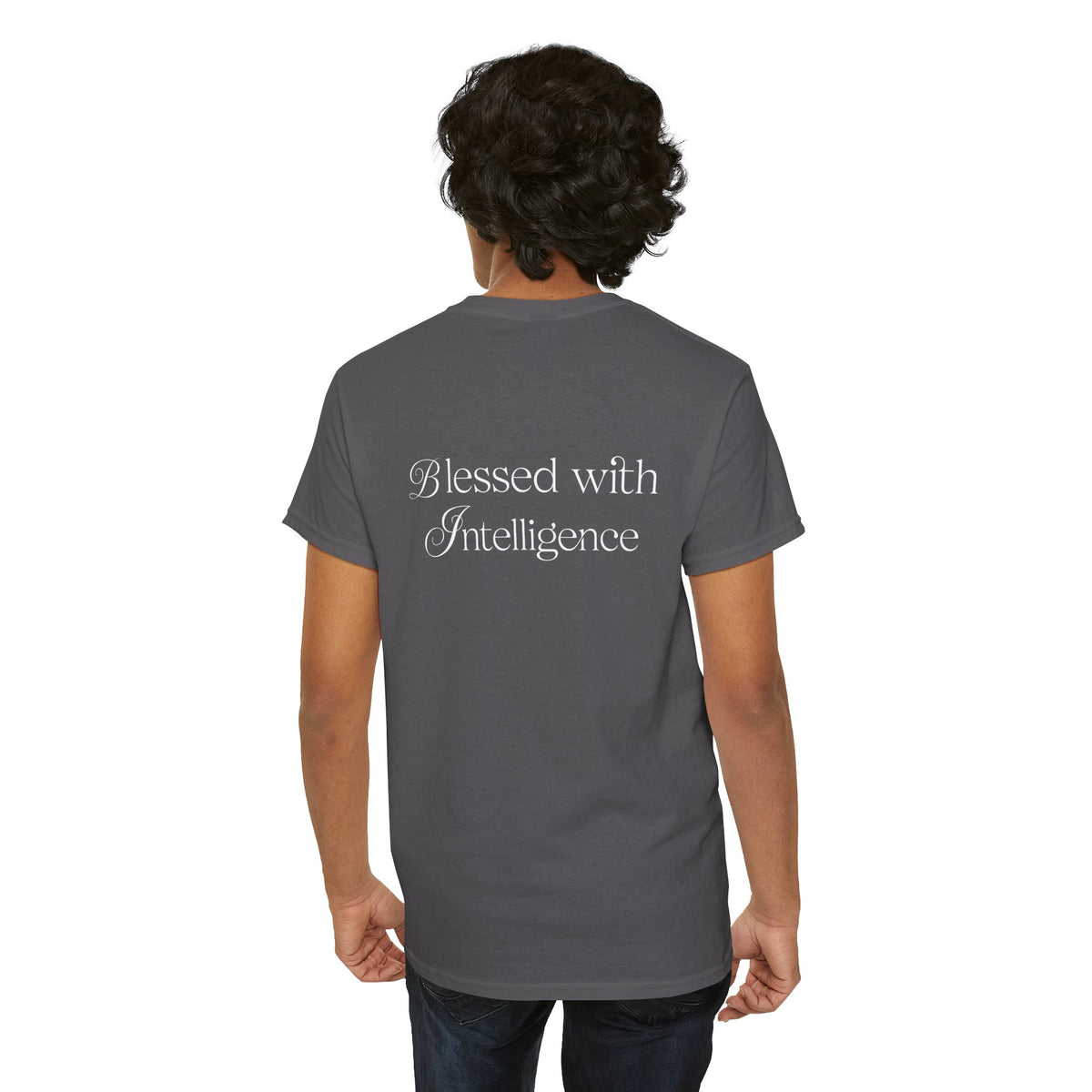 Amen & Algorithms T‑Shirt — “Blessed with Intelligence” Graphic Tee