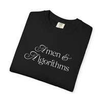 T-Shirt — 'Amen & Algorithms' / 'Blessed with Intelligence' Vintage Garment-Dyed Tee