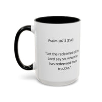 Redeemed Cross Accent Coffee Mug — Inspirational Christian Tea Cup (11/15oz)