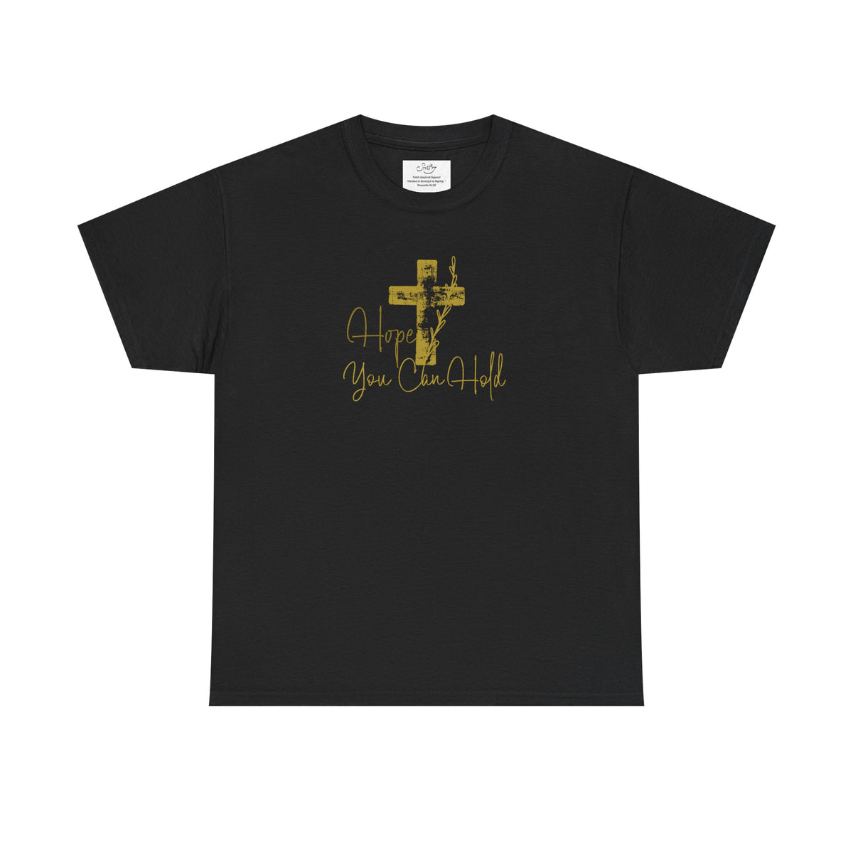 Christian T-Shirt - 'Hope You Can Hold' Gold Cross Tee