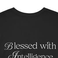 Amen & Algorithms T‑Shirt — “Blessed with Intelligence” Graphic Tee