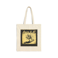 Amen & AI Cotton Tote — "This is Wild! My AI Prays Faster Than I Text" Graphic Canvas Bag