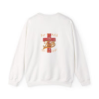 Unisex Christian Crewneck Sweatshirt — "Blessed" Faith Cross Graphic